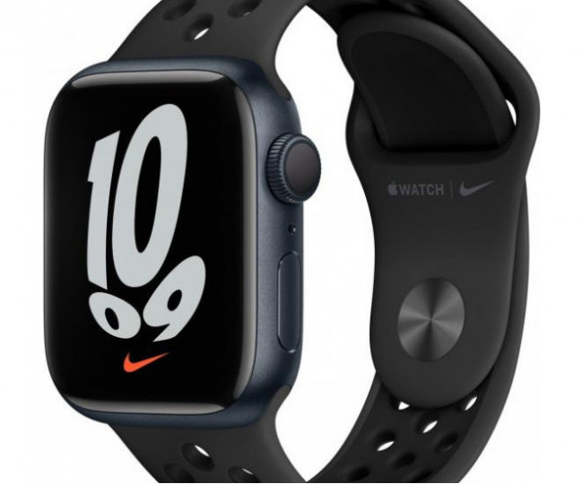 Apple Watch Nike Series 7 GPS 45mm Midnight Aluminum Case w. Anthracite/Black Nike Sport (MKNC3) б/у
